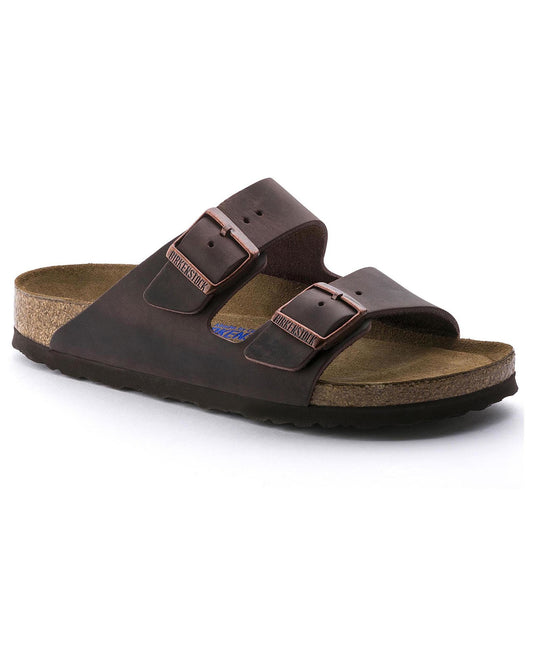 Birkenstock Arizona Soft Footbed Mens Oiled Leather Sandals - Habana