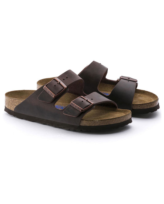 Birkenstock Arizona Soft Footbed Womens Oiled Leather Sandals - Habana