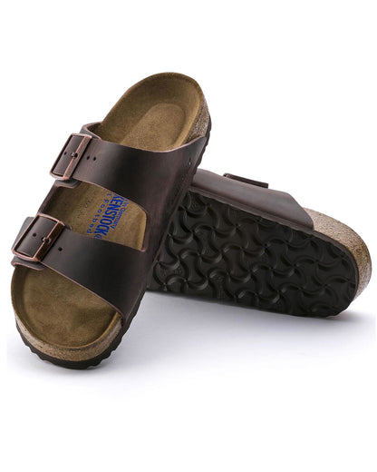 Birkenstock Arizona Soft Footbed Womens Oiled Leather Sandals - Habana