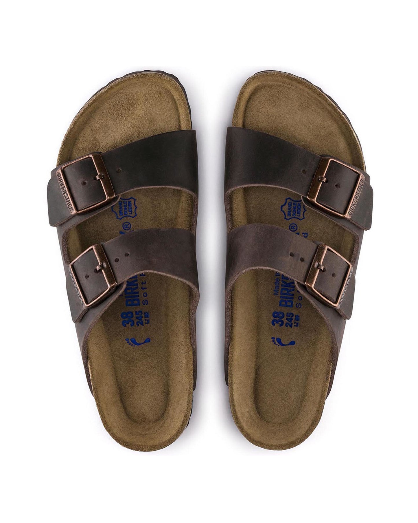 Birkenstock Arizona Soft Footbed Womens Oiled Leather Sandals - Habana