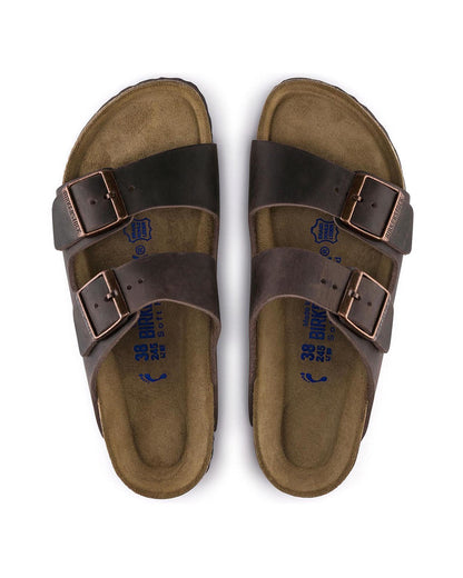 Birkenstock Arizona Soft Footbed Womens Oiled Leather Sandals - Habana