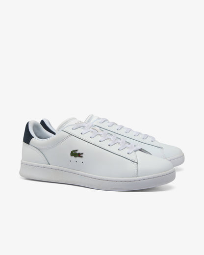Lacoste Carnaby Leather Mens Trainers - White/Navy 042