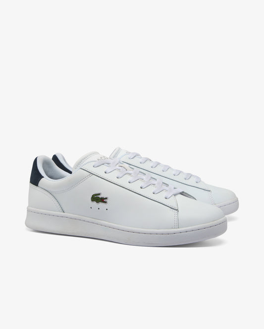 Lacoste Carnaby Leather Mens Trainers - White/Navy 042