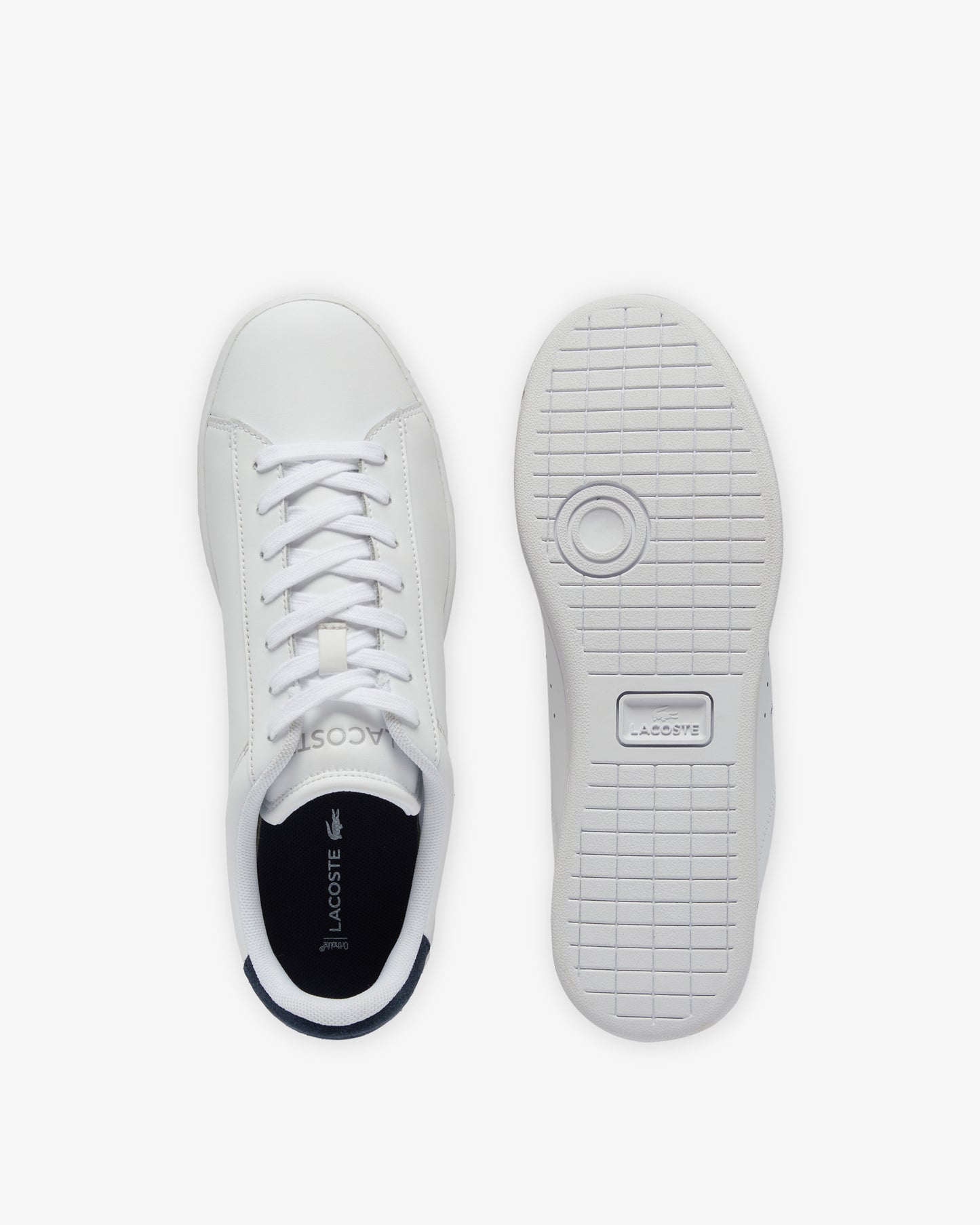 Lacoste Carnaby Leather Mens Trainers - White/Navy 042