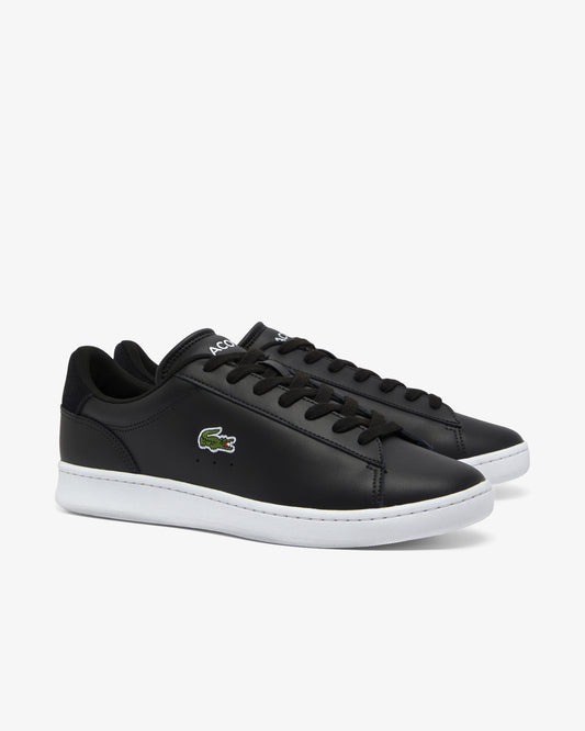 Lacoste Carnaby Leather Mens Trainers - Black/White 312