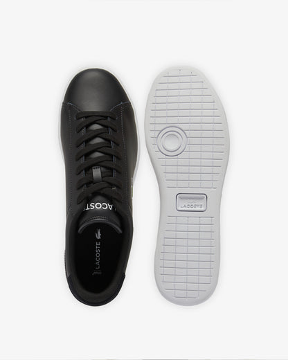 Lacoste Carnaby Leather Mens Trainers - Black/White 312