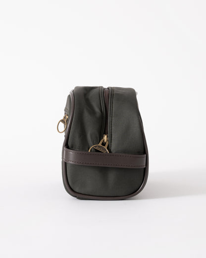 Barbour Wax Mens Washbag - Olive/Beacon