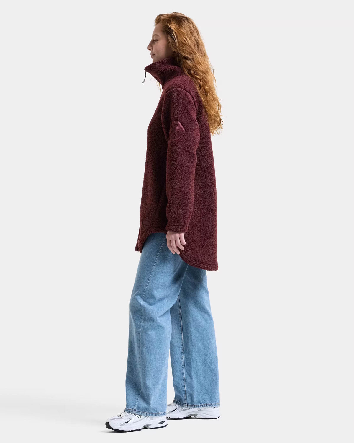 Didriksons Womens Umi Full Zip Fleece 4 - Old rust 147 full length side profile