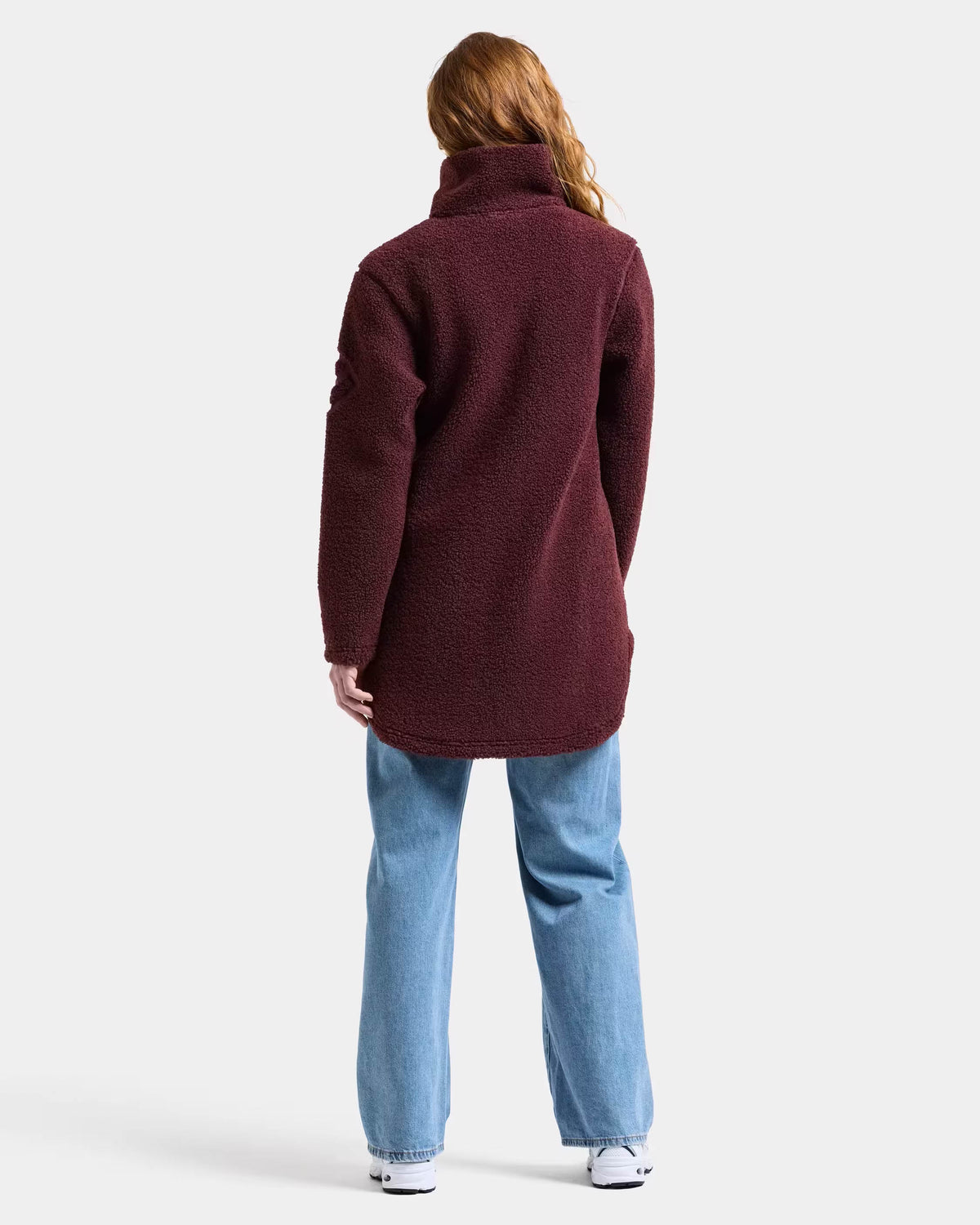 Didriksons Womens Umi Full Zip Fleece 4 - Old rust 147 full length back