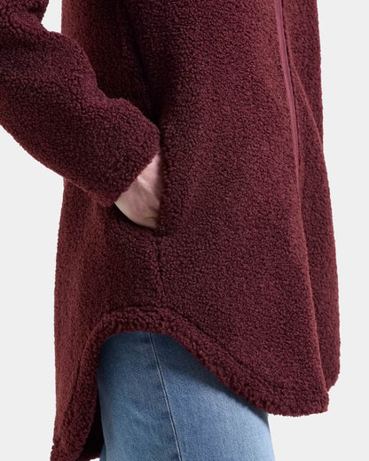 Didriksons Womens Umi Full Zip Fleece 4 - Old rust 147 side pocket detail