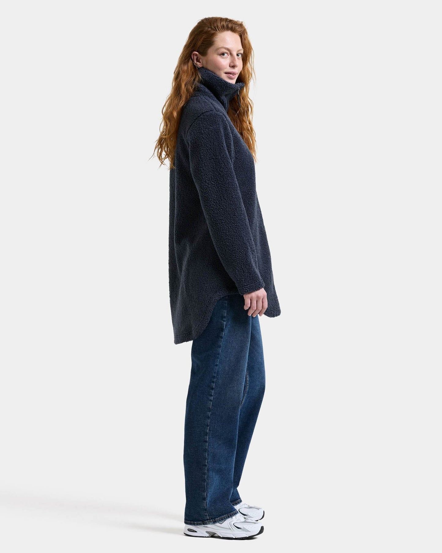 Didriksons Womens Umi Full Zip Fleece 4 - Sleepy Blue G11 right side