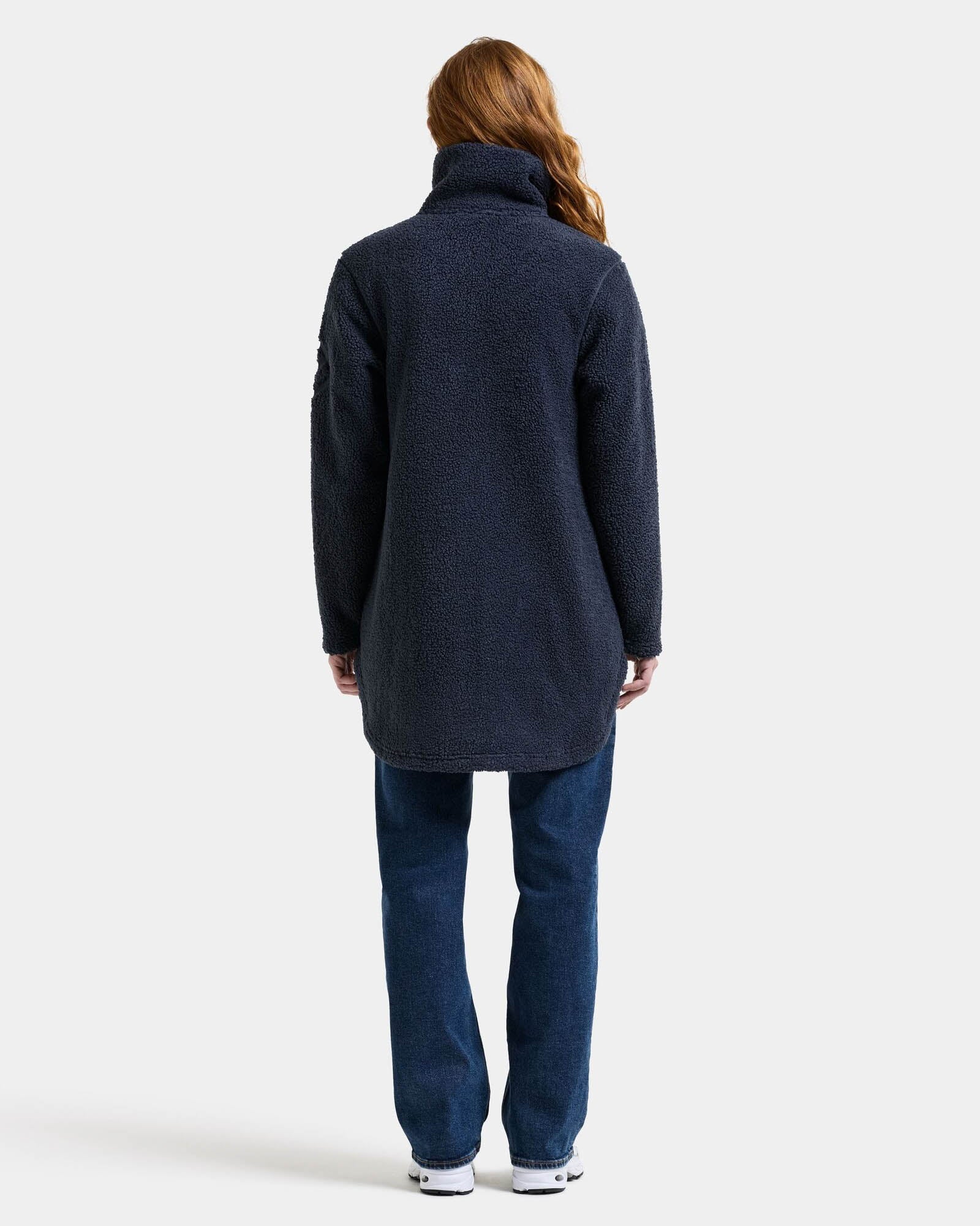 Didriksons Womens Umi Full Zip Fleece 4 - Sleepy Blue G11 full length, back