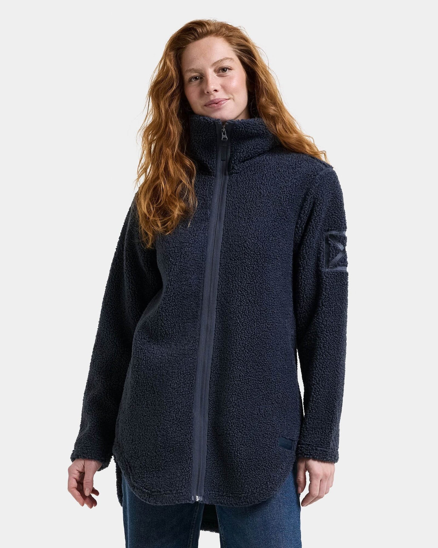 Didriksons Womens Umi Full Zip Fleece 4 - Sleepy Blue G11 front