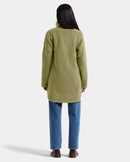 Didriksons Womens Umi Full Zip Fleece 4 - Olive Green H22 full length back