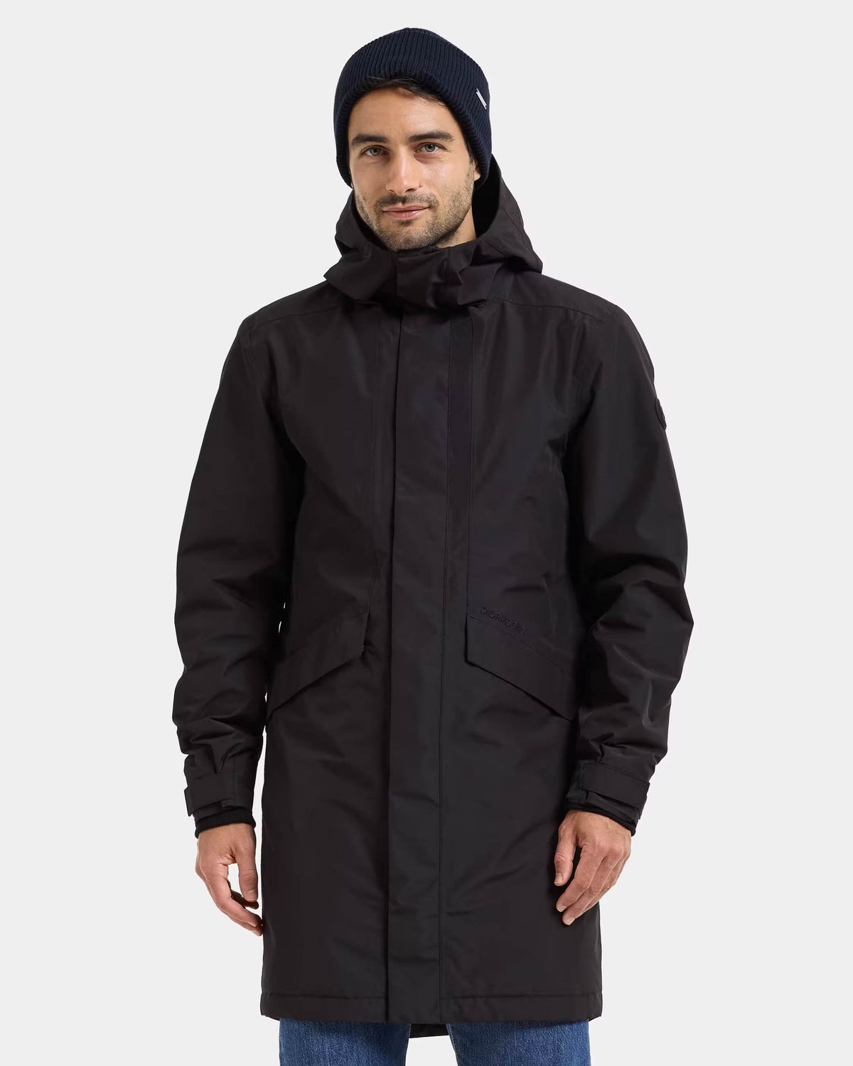 Didriksons Unisex Kenny Parka 9 - Black 060 front
