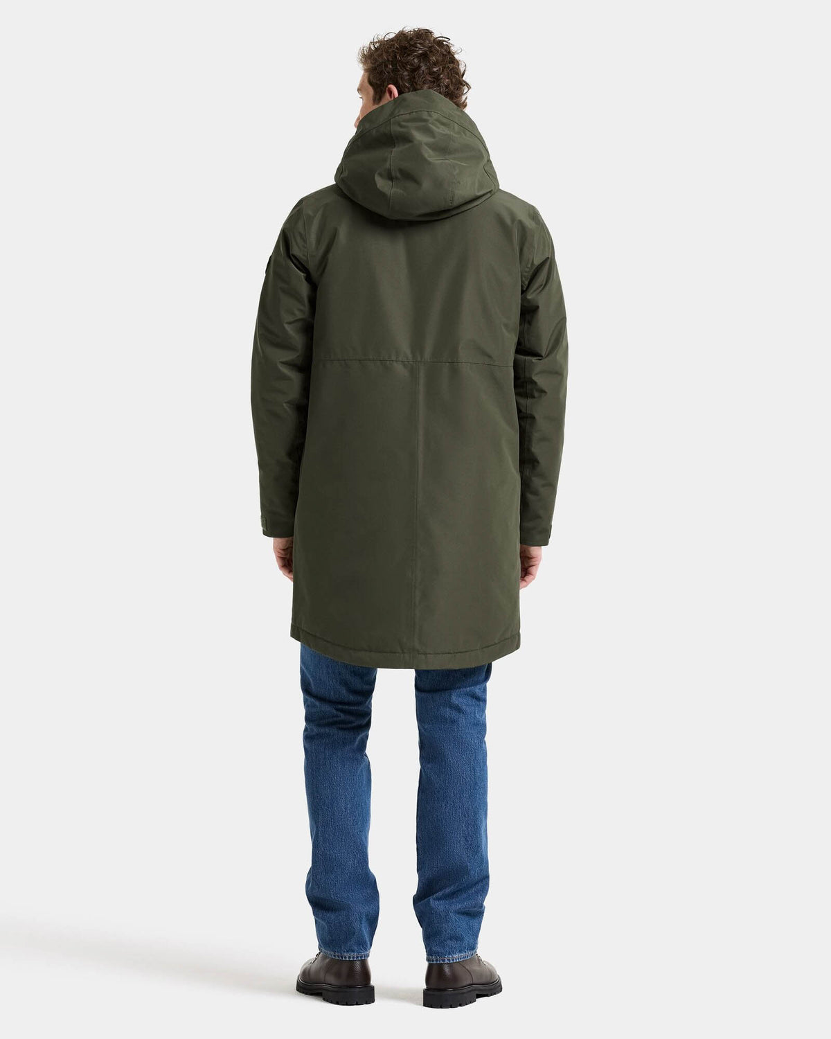 Didriksons Unisex Kenny Parka 9 - Deep Green 300 full length back