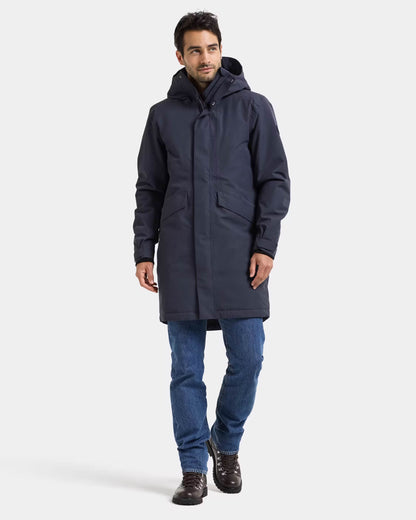 Didriksons Unisex Kenny Parka 9 - Dark Night Blue 999 full length front