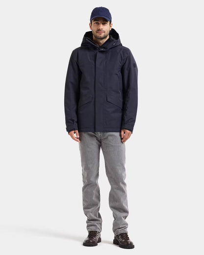Didriksons Unisex Adam Jacket 3 - Dark Night Blue 999 full length front