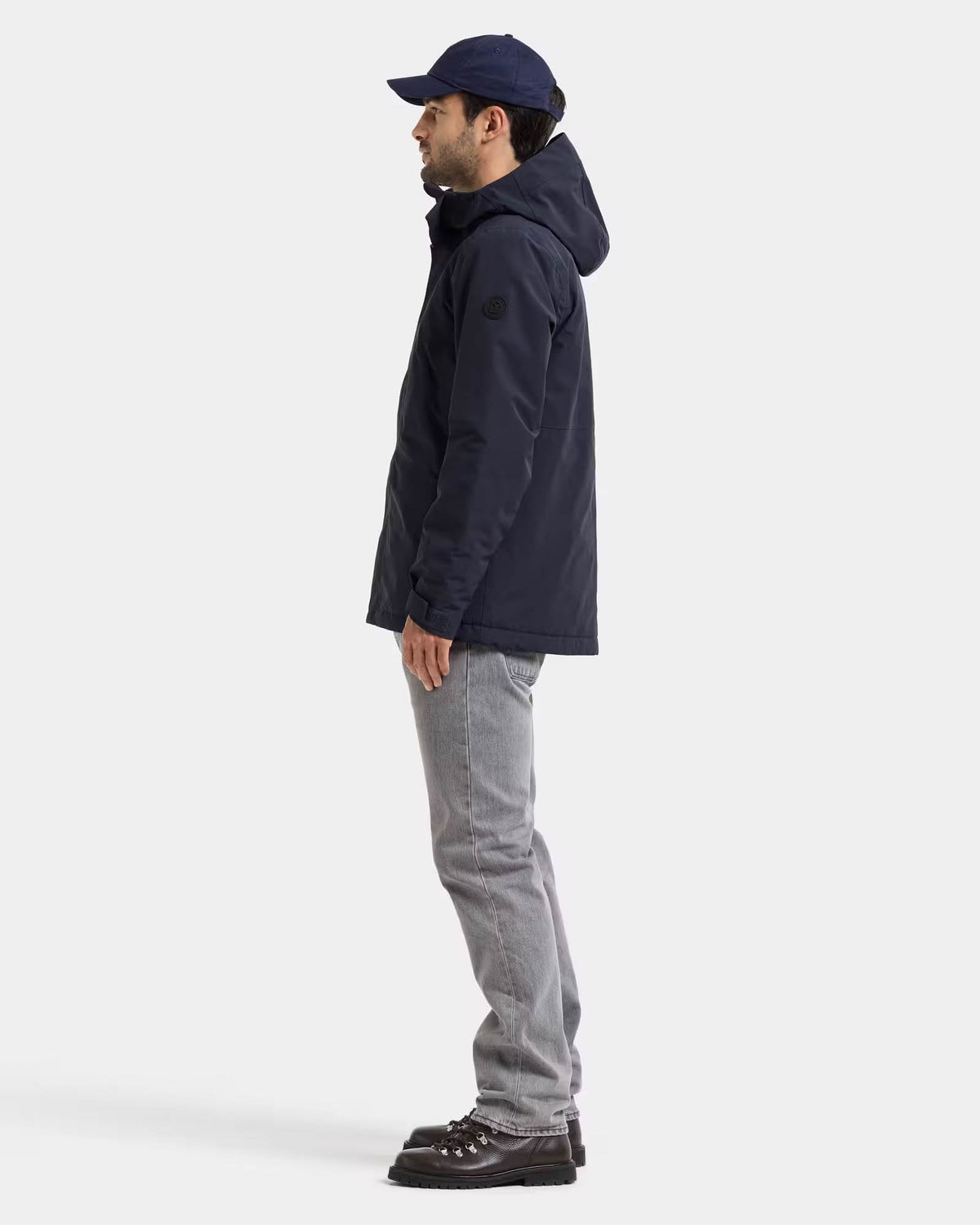 Didriksons Unisex Adam Jacket 3 - Dark Night Blue 999 full length side