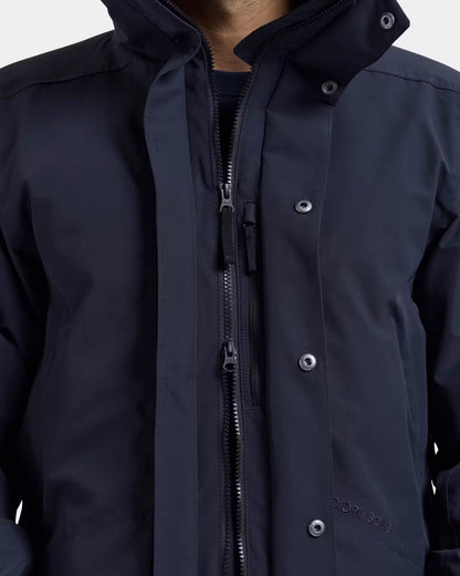 Didriksons Unisex Adam Jacket 3 - Dark Night Blue 999 zip detail
