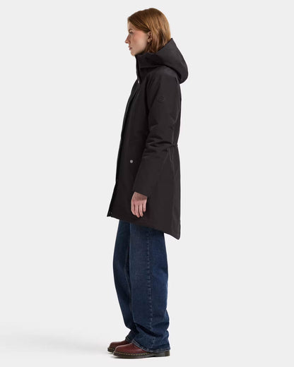 Didriksons Womens Alana Parka 2 - Black 060 | CHO | Designer Womens Parkas