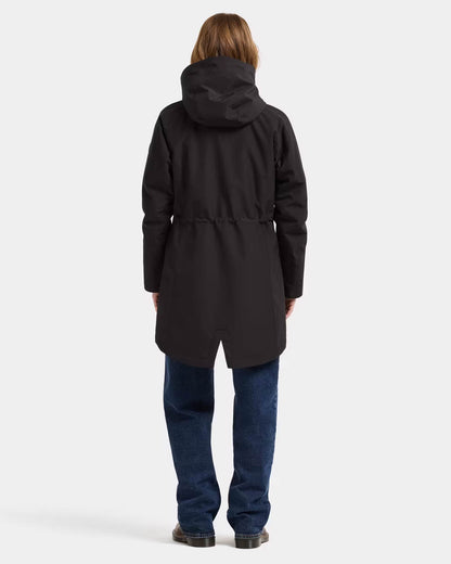 Didriksons Womens Alana Parka 2 - Black 060 | CHO | Designer Womens Parkas