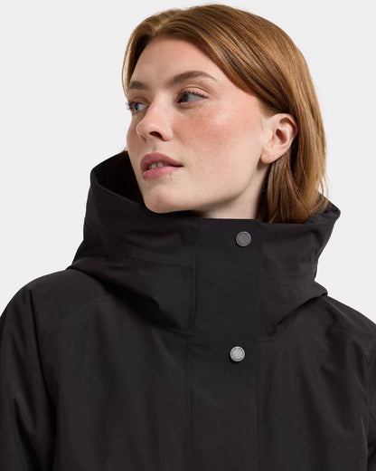 Didriksons Womens Alana Parka 2 - Black 060 | CHO | Designer Womens Parkas