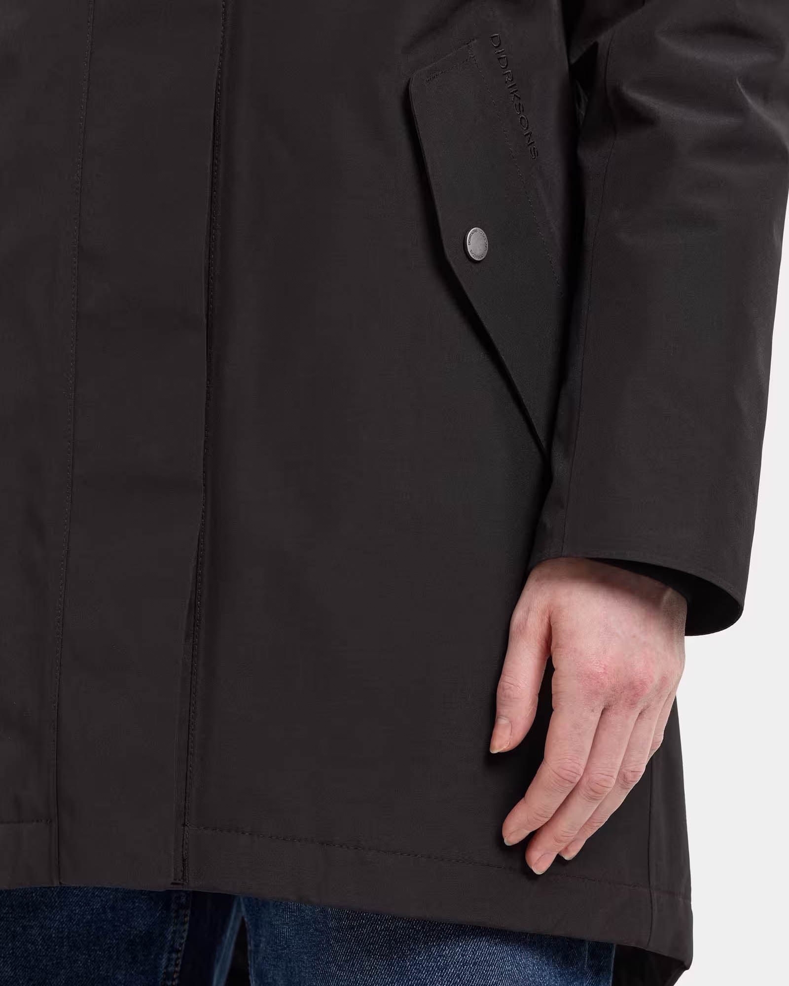 Didriksons Womens Alana Parka 2 - Black 060 | CHO | Designer Womens Parkas