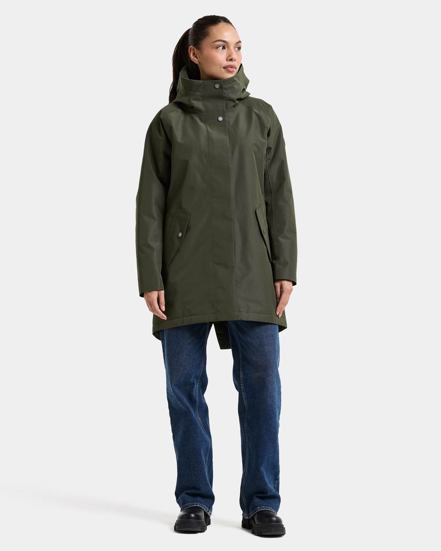 Didriksons Womens Alana Parka 2 - Deep Green 300 | CHO | Designer Womens Parkas