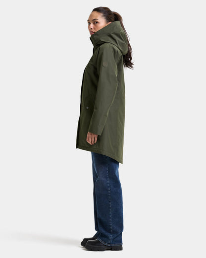Didriksons Womens Alana Parka 2 - Deep Green 300 | CHO | Designer Womens Parkas