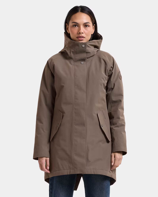 Didriksons Womens Alana Parka 2 - Mocha Brown F07 | CHO | Designer Womens Parkas