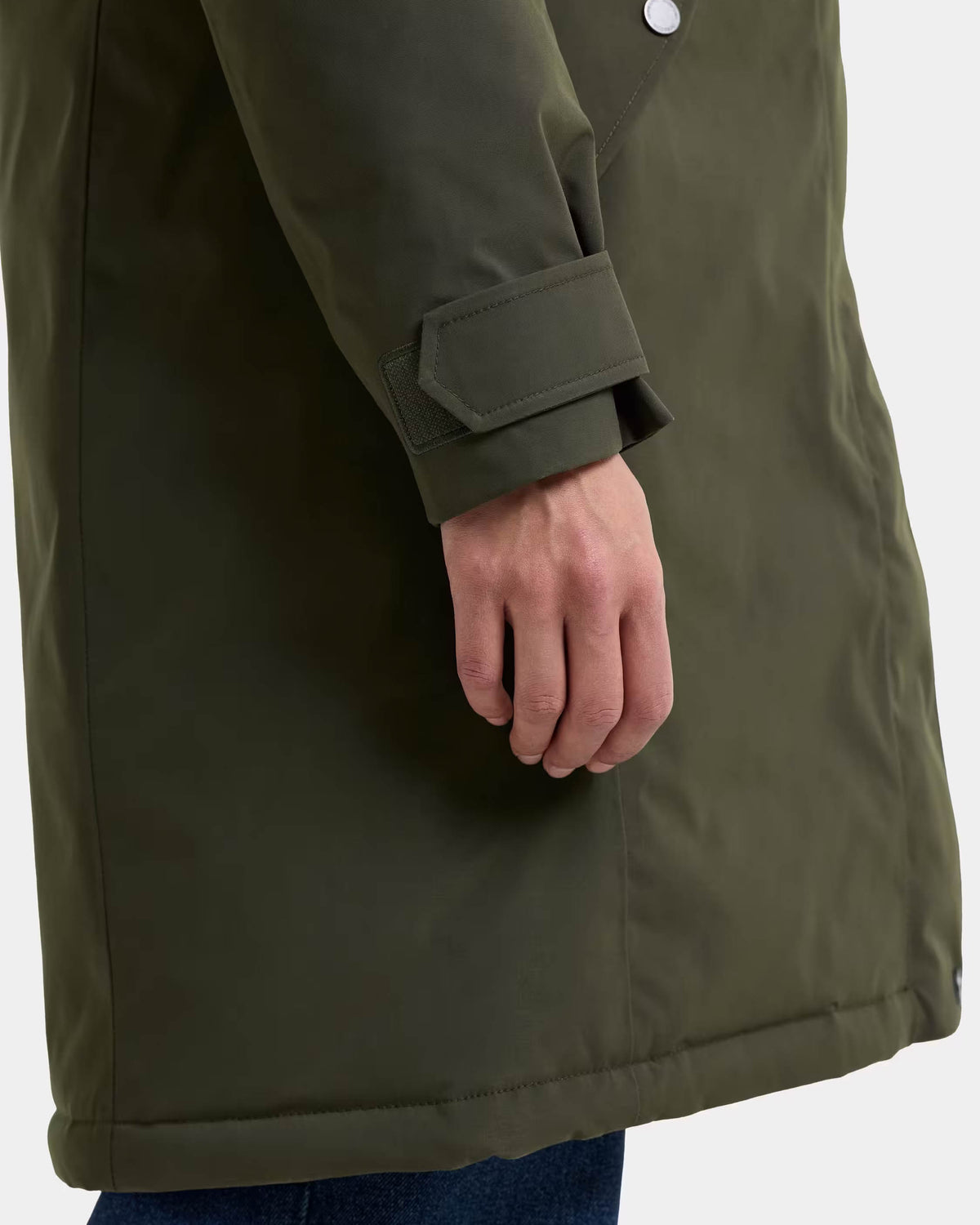 Didriksons Womens Erna Parka 2 - Deep Green 300 cuff detail
