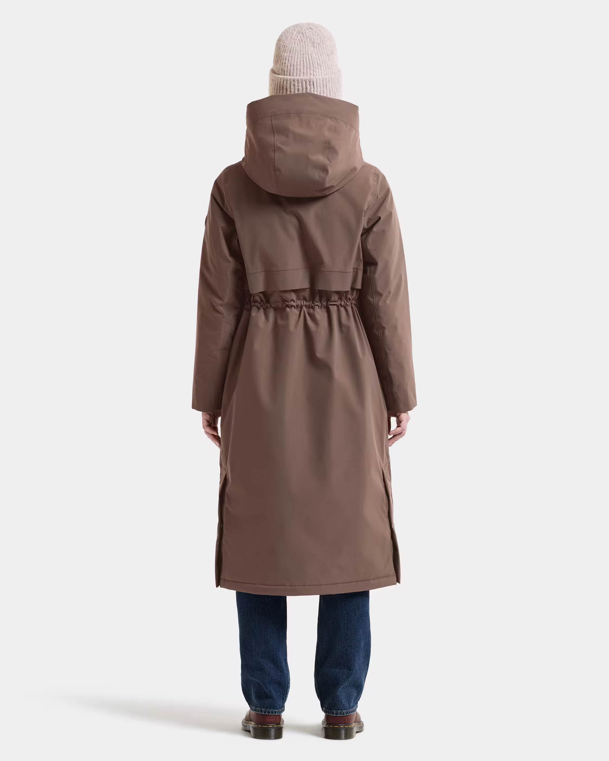 Didriksons Womens Melody Long Parka 2 - Mocha Brown F07 back
