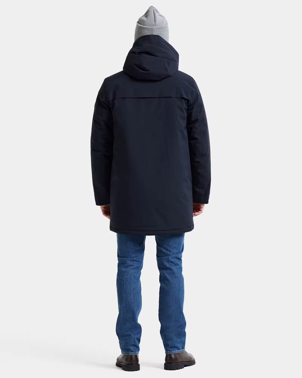 Didriksons Unisex Aiden Parka 2 - Dark Night Blue 999 full length back