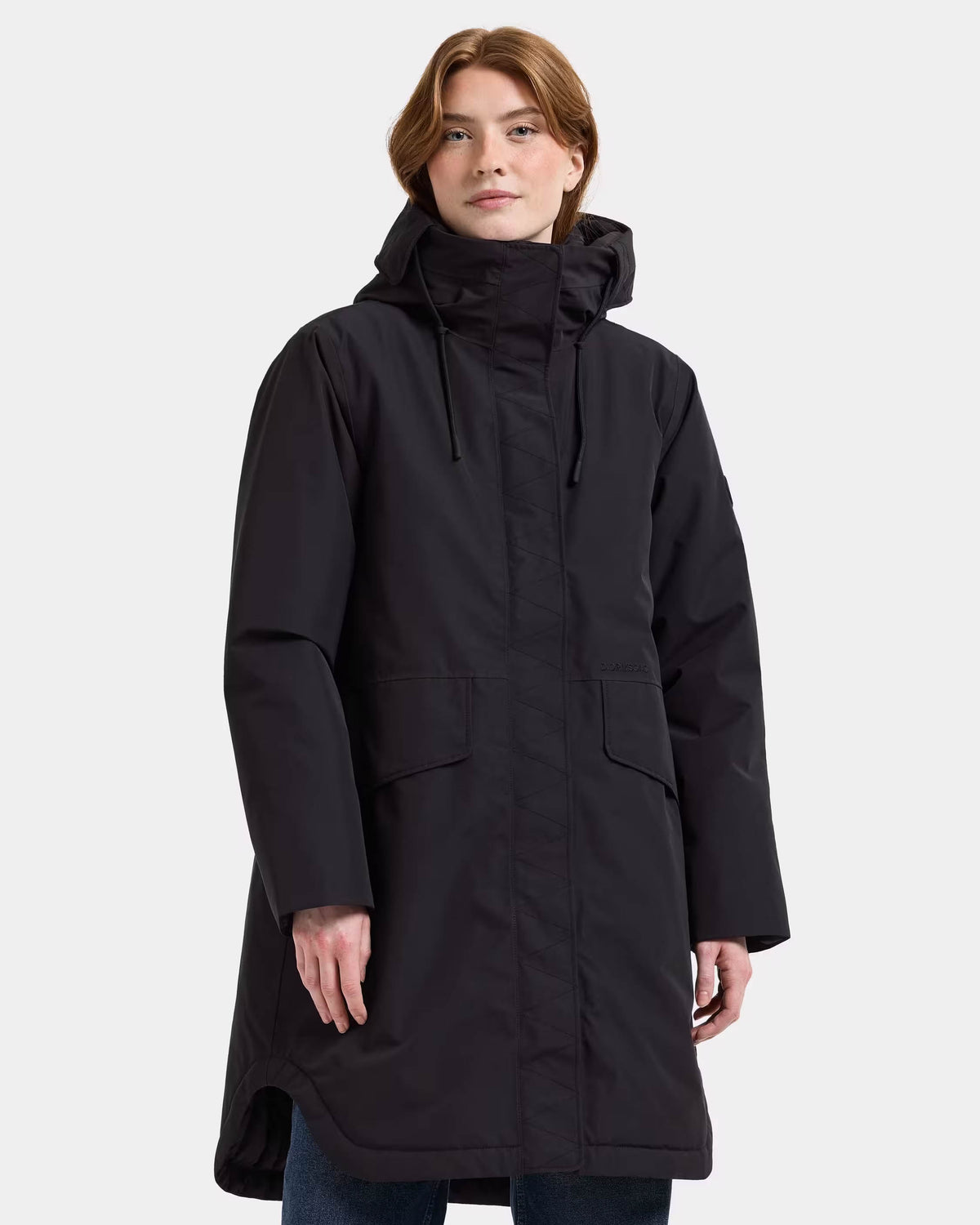 Didriksons Womens Lilian Parka - Black 060 front
