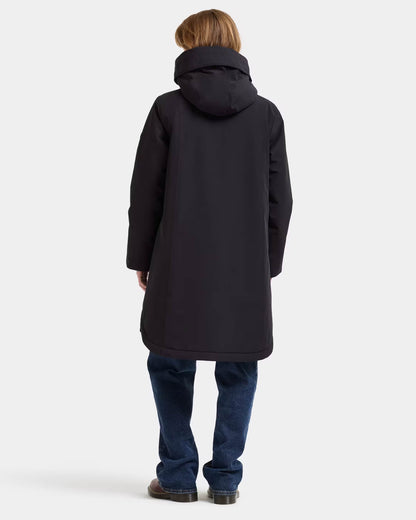 Didriksons Womens Lilian Parka - Black 060 full length back