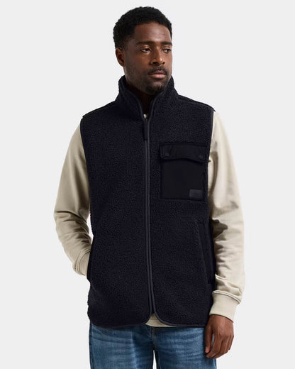 Didriksons Unisex Rasmus Fleece Gilet 2 - Black 060, front