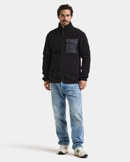 Didriksons Unisex Peter Full Zip Fleece 3 - Black 060