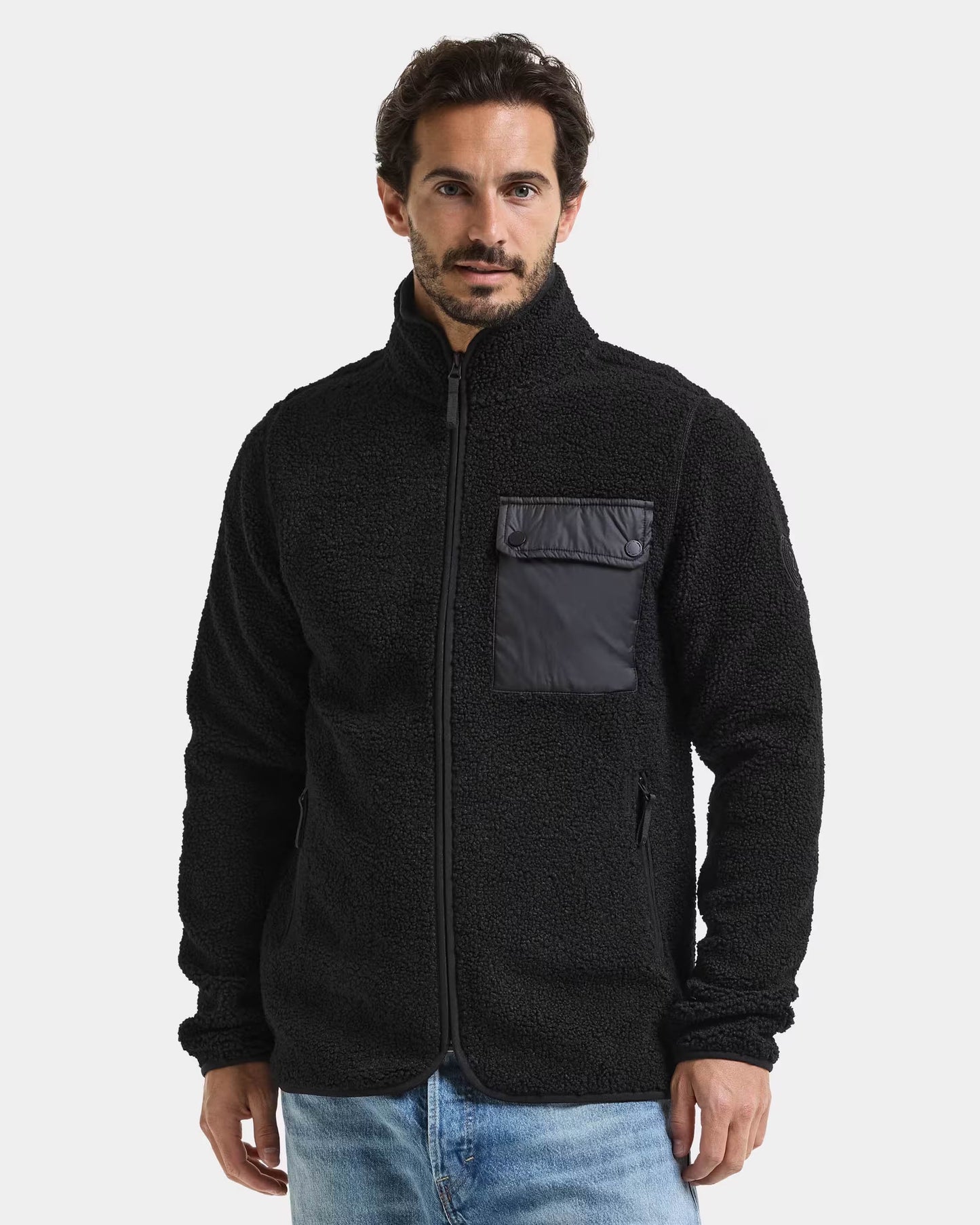 Didriksons Unisex Peter Full Zip Fleece 3 - Black 060