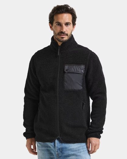 Didriksons Unisex Peter Full Zip Fleece 3 - Black 060