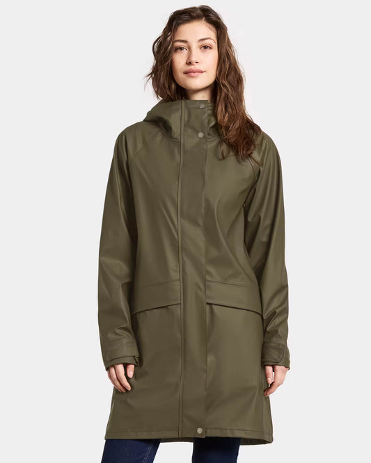 Didriksons Womens Elly Parka 6 - Fog Green 384 | CHO | Designer Womens Parkas