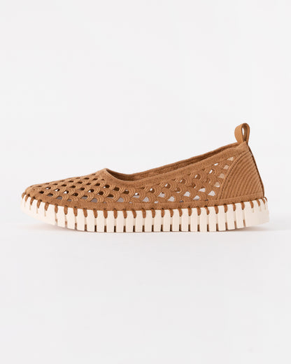 Ilse Jacobsen Tulip Womens Ballerina Shoe - Cashew Pearled Ivory 236111 | CHO | Designer Womens Shoes