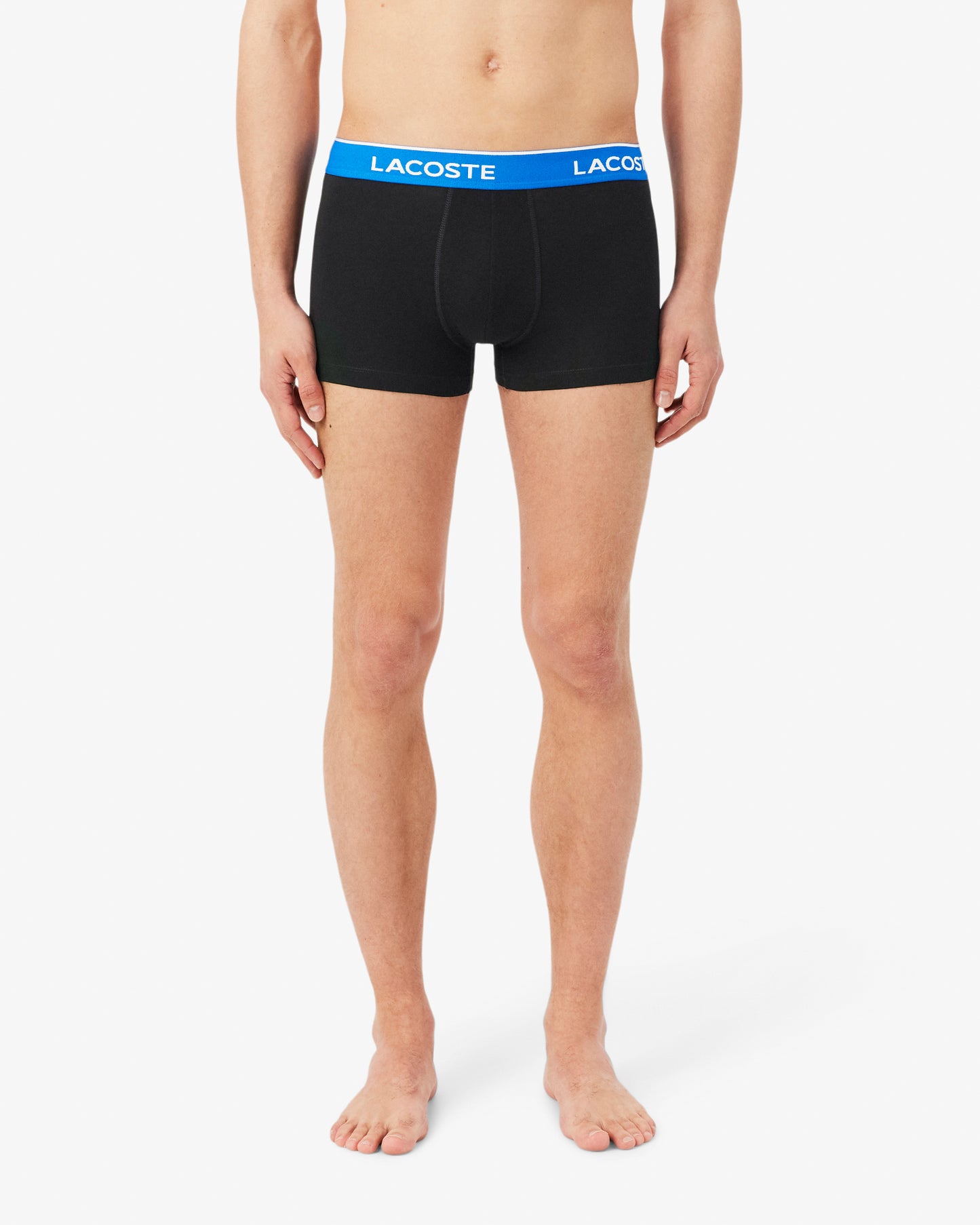 Lacoste 3 - Pack Mens Trunks - Black/Marina - Overview - Graphite B68 | CHO | Designer Mens Underwear
