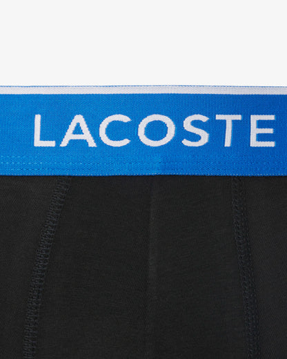Lacoste 3 - Pack Mens Trunks - Black/Marina - Overview - Graphite B68 | CHO | Designer Mens Underwear