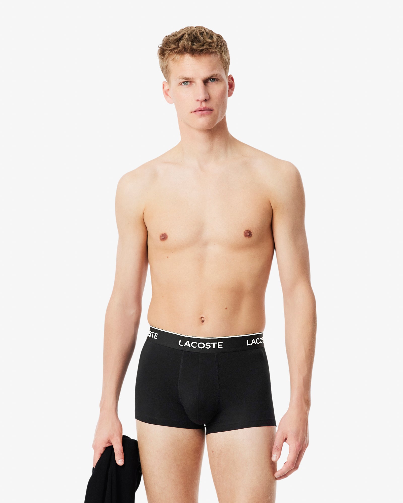 Lacoste 3 - Pack of Mens Trunks - Black 031 | CHO | Designer Mens Underwear