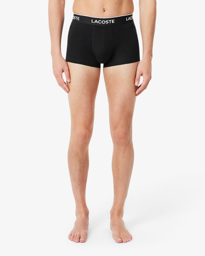 Lacoste 3 - Pack of Mens Trunks - Black 031 | CHO | Designer Mens Underwear