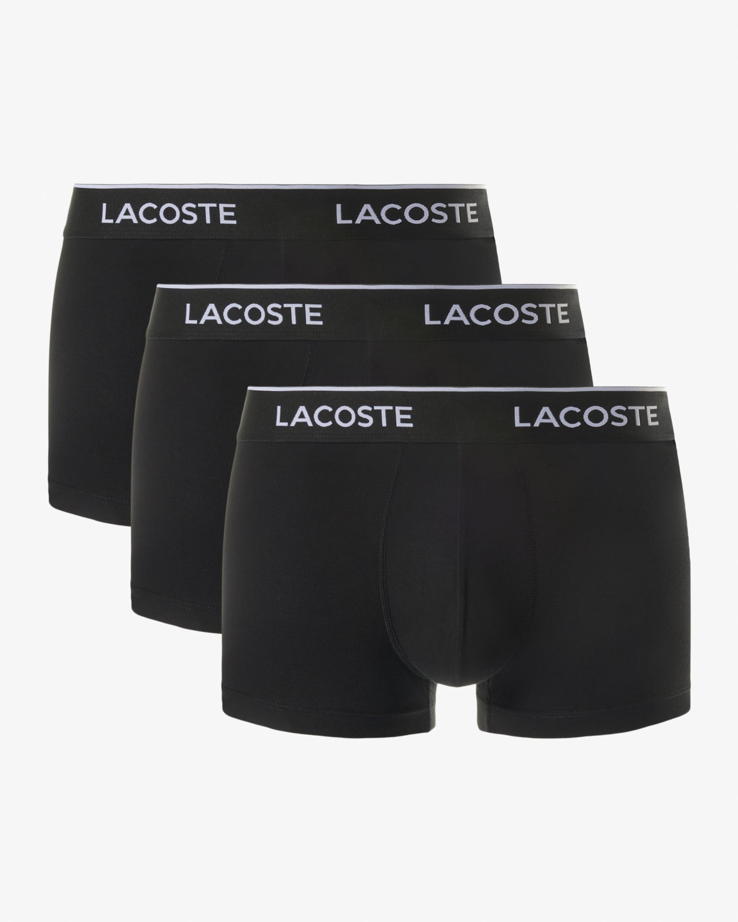 Lacoste 3 - Pack of Mens Trunks - Black 031 | CHO | Designer Mens Underwear