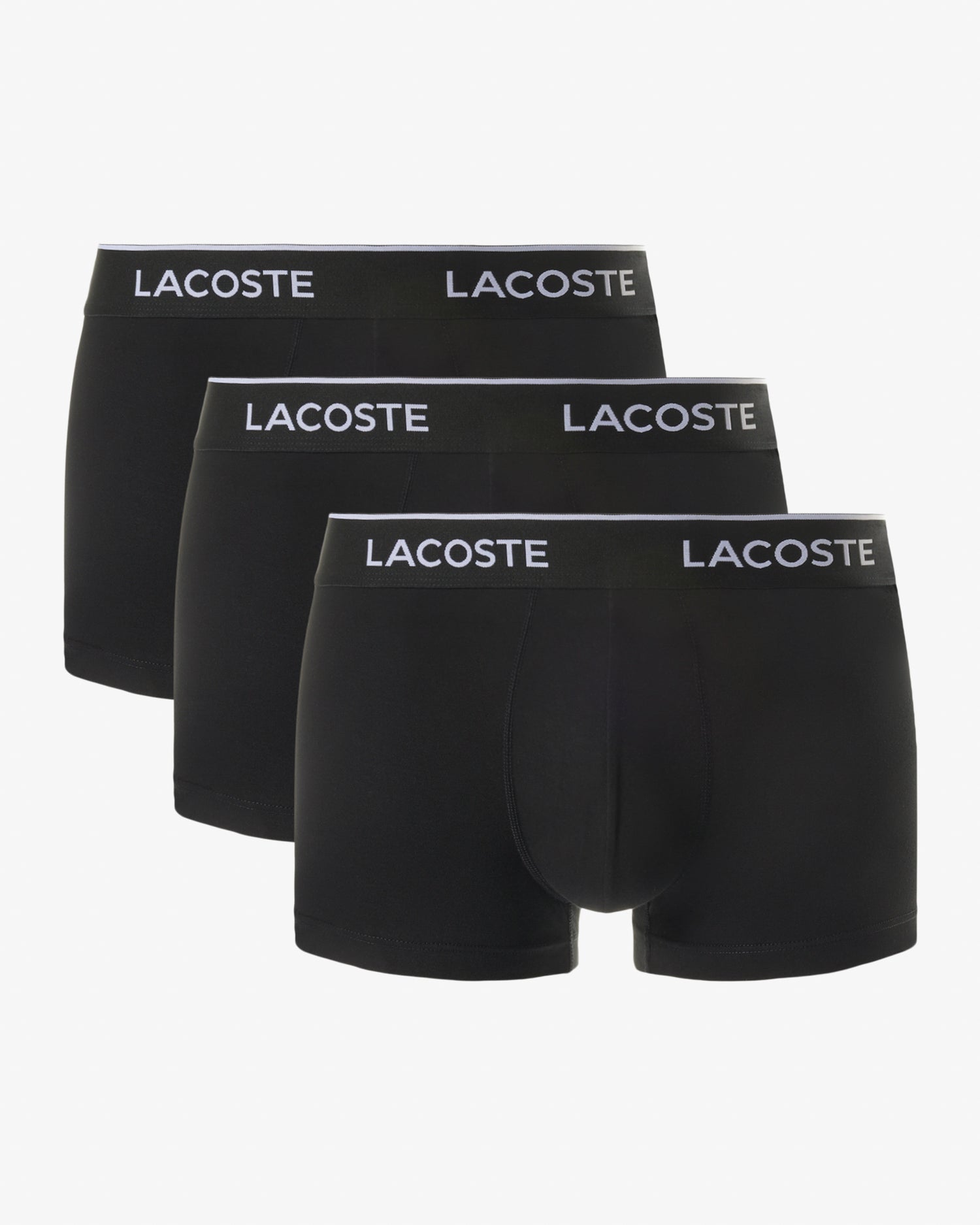 Lacoste 3 - Pack of Mens Trunks - Black 031 | CHO | Designer Mens Underwear