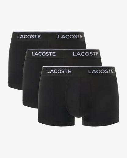 Lacoste 3 - Pack of Mens Trunks - Black 031 | CHO | Designer Mens Underwear