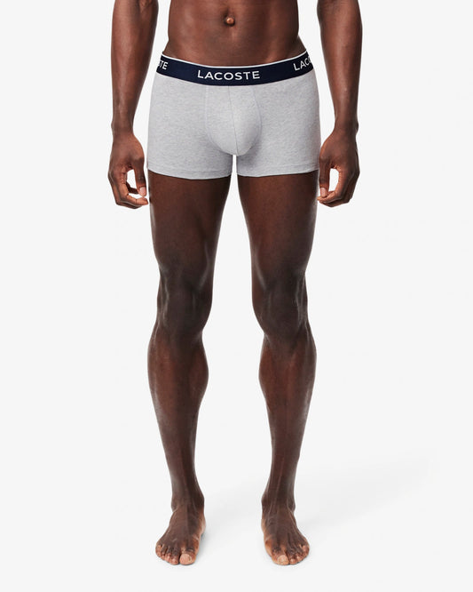 Lacoste 3-Pack of Mens Trunks - Silver Chine CCA